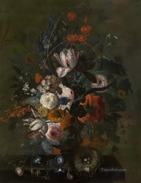 花の花束 1 月 2 日ファン ホイスムの古典的な花 Oil Paintings